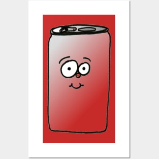 Happy Soda Pop Can Doodle Posters and Art